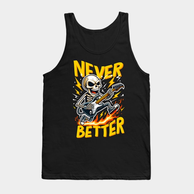 Never Better Preppy Skeleton Tank Top by elegantelite